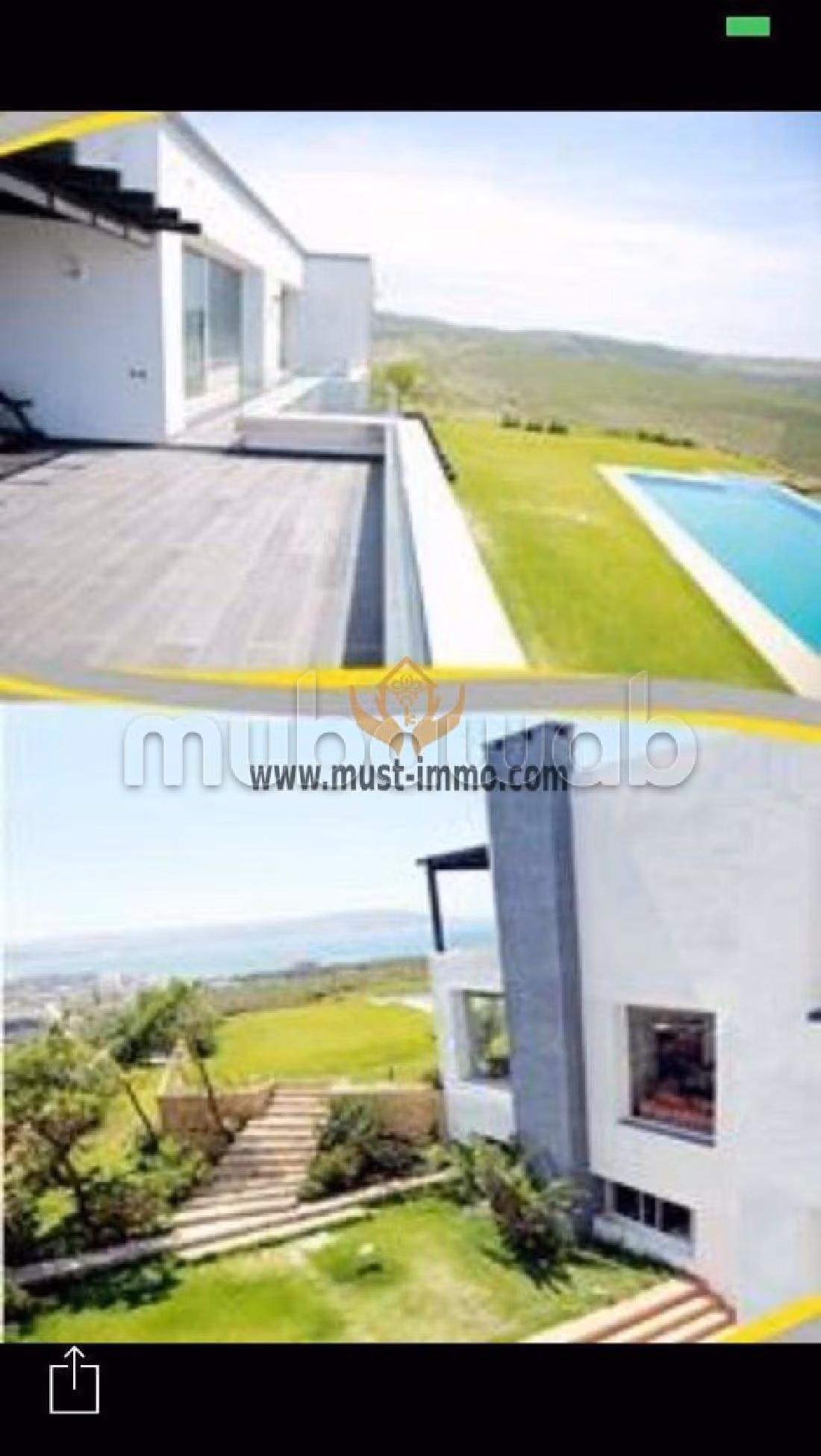 فيلا مساحتها 1800م²، مفروشة، شرفة، 10 غرف، الشرف مغوغة