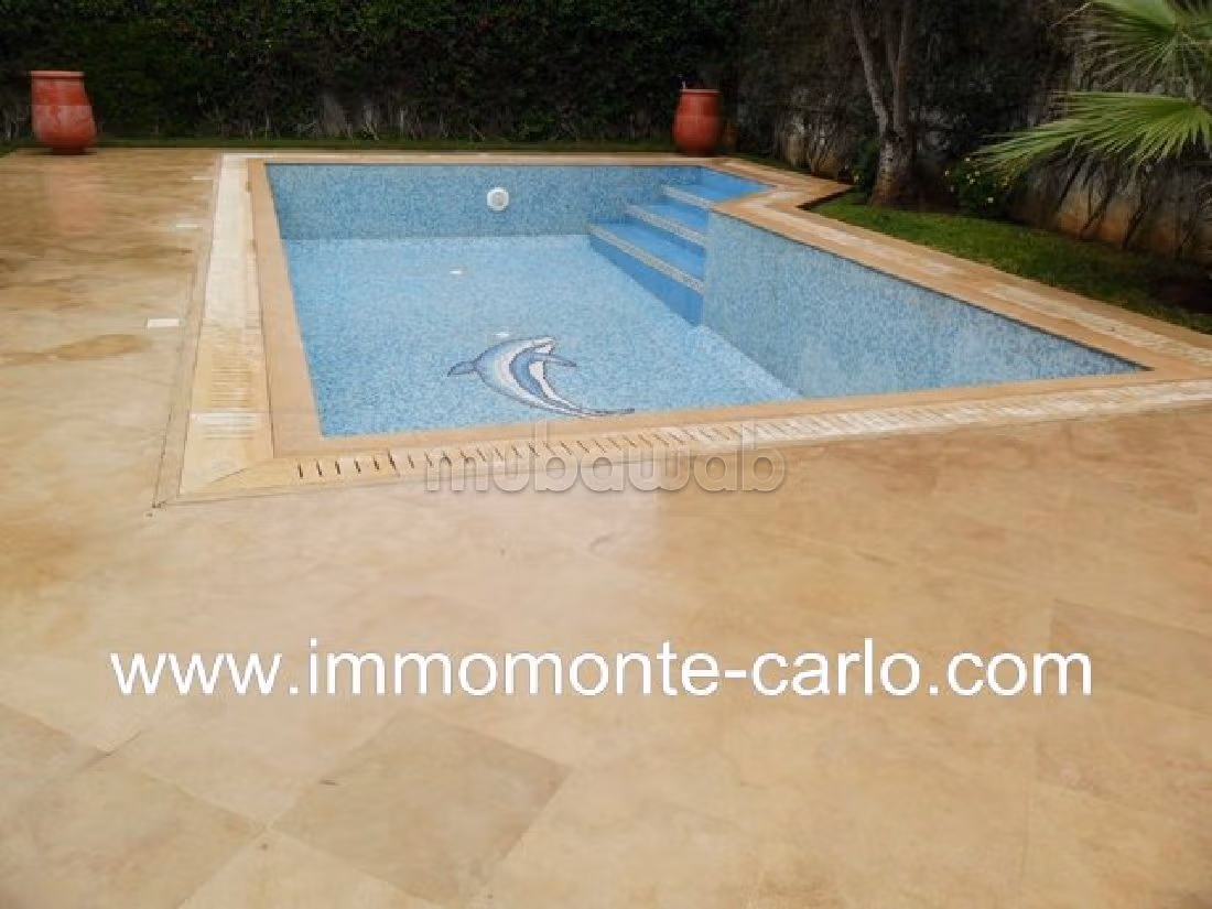 Location une villa meublée avec piscine à Rabat au