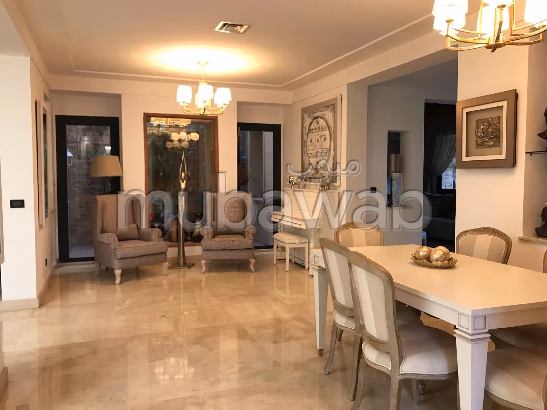 منزل رائع للكراء ببوسكورة. 7 قطع كبيرة. مفروشة. 