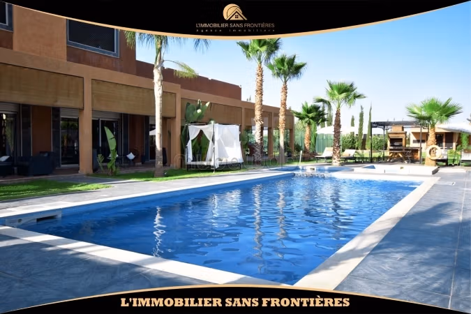Villa maison d’hôtes meublée en gérance libre à louer avec piscine chauffée, jardin privé et bungalows — Route d’Ouarzazate, Marrakech