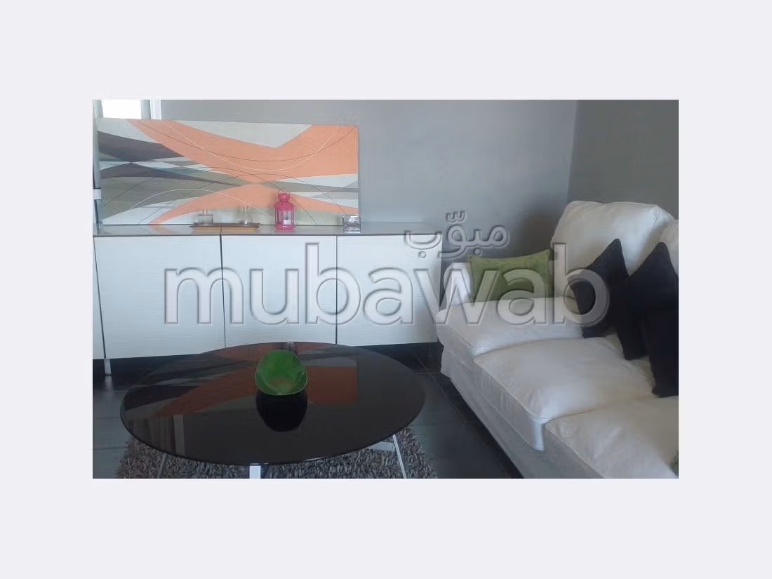 Appartement a louer a tanger avec terrasse vue mer