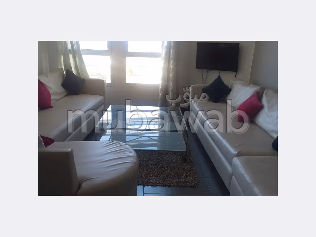 Appartement a louer a tanger avec terrasse vue mer