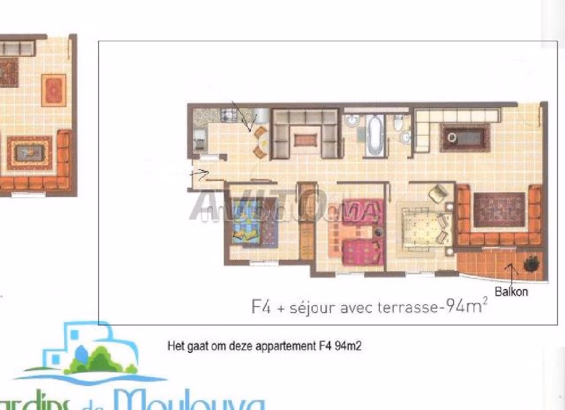 Koopappartementen. 3 Kamers. Volledig gemeubileerd