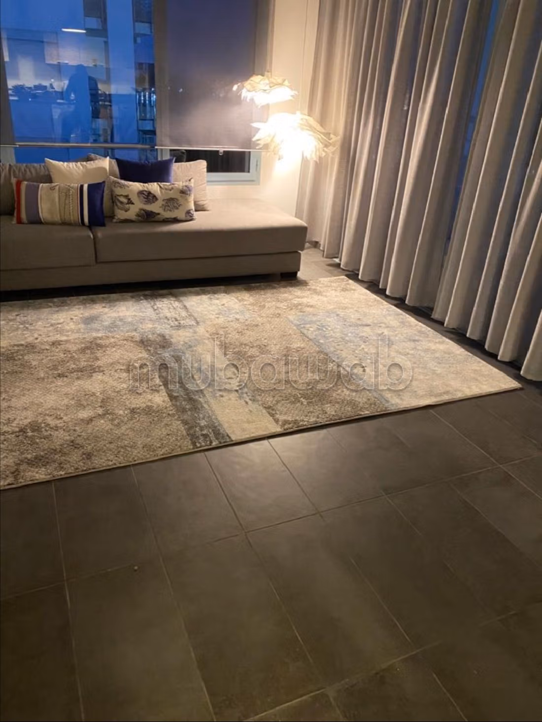 Te huur: appartementen in Plage Oued Cherrat. Totale oppervlakte 100 m². Satellietschotel en beveiligingssysteem