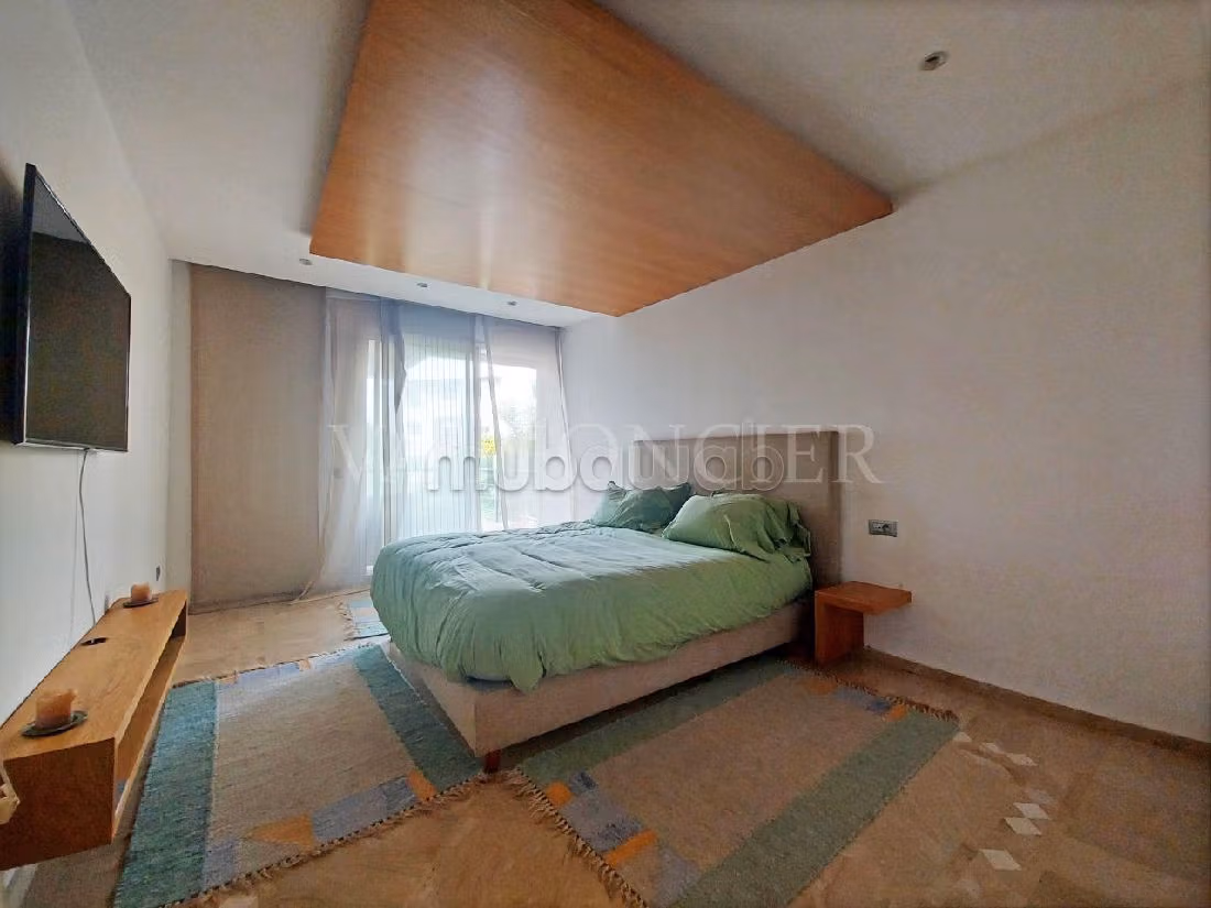 Location appartement meublé vue mer et jardin 3chambres Ain Diab, casablanca