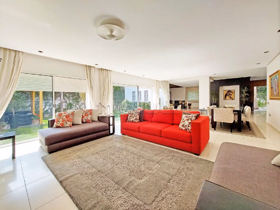 Location villa meublée ou vide 600m2 4chambres Longchamps, Casablanca
