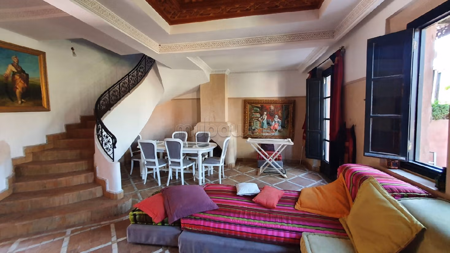 High quality house for sale in Ennakhil (Palmeraie). 3 rooms. Residence with swimming pool, Air conditioning. 