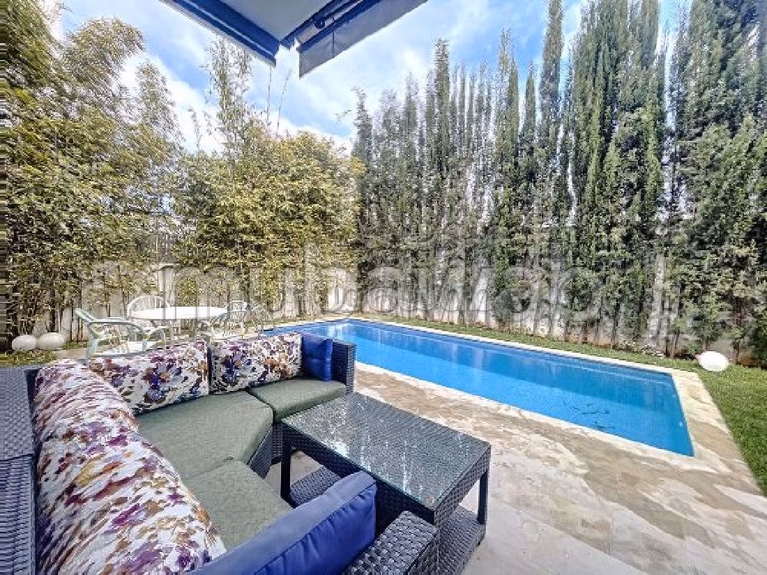 Sublime Villa jumelée à louer sur Bouskoura Ville Verte, disponible le 1er Juillet 2025