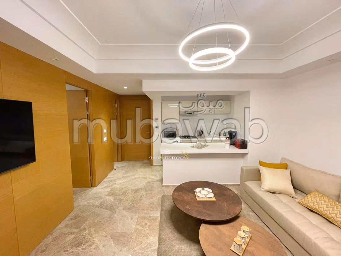 Huurappartementen in Casablanca Finance City. Totale oppervlakte 71 m². Gemeubileerd