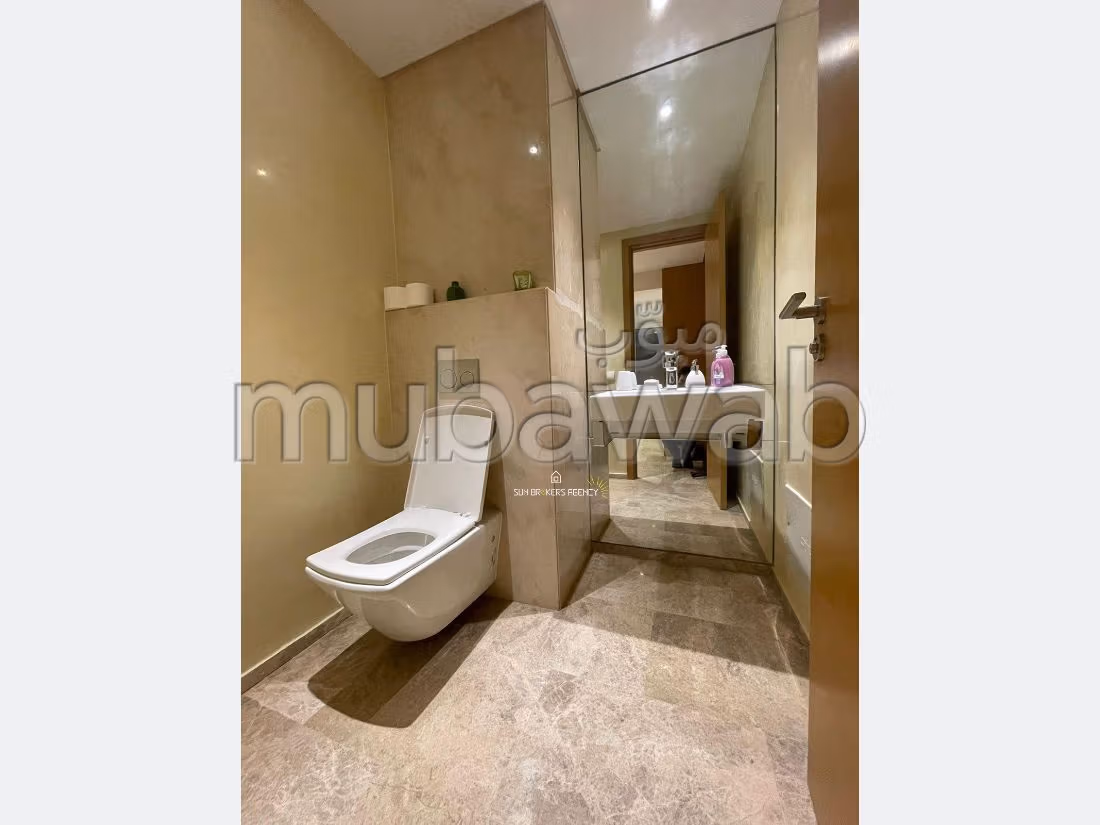 Huurappartementen in Casablanca Finance City. Totale oppervlakte 71 m². Gemeubileerd