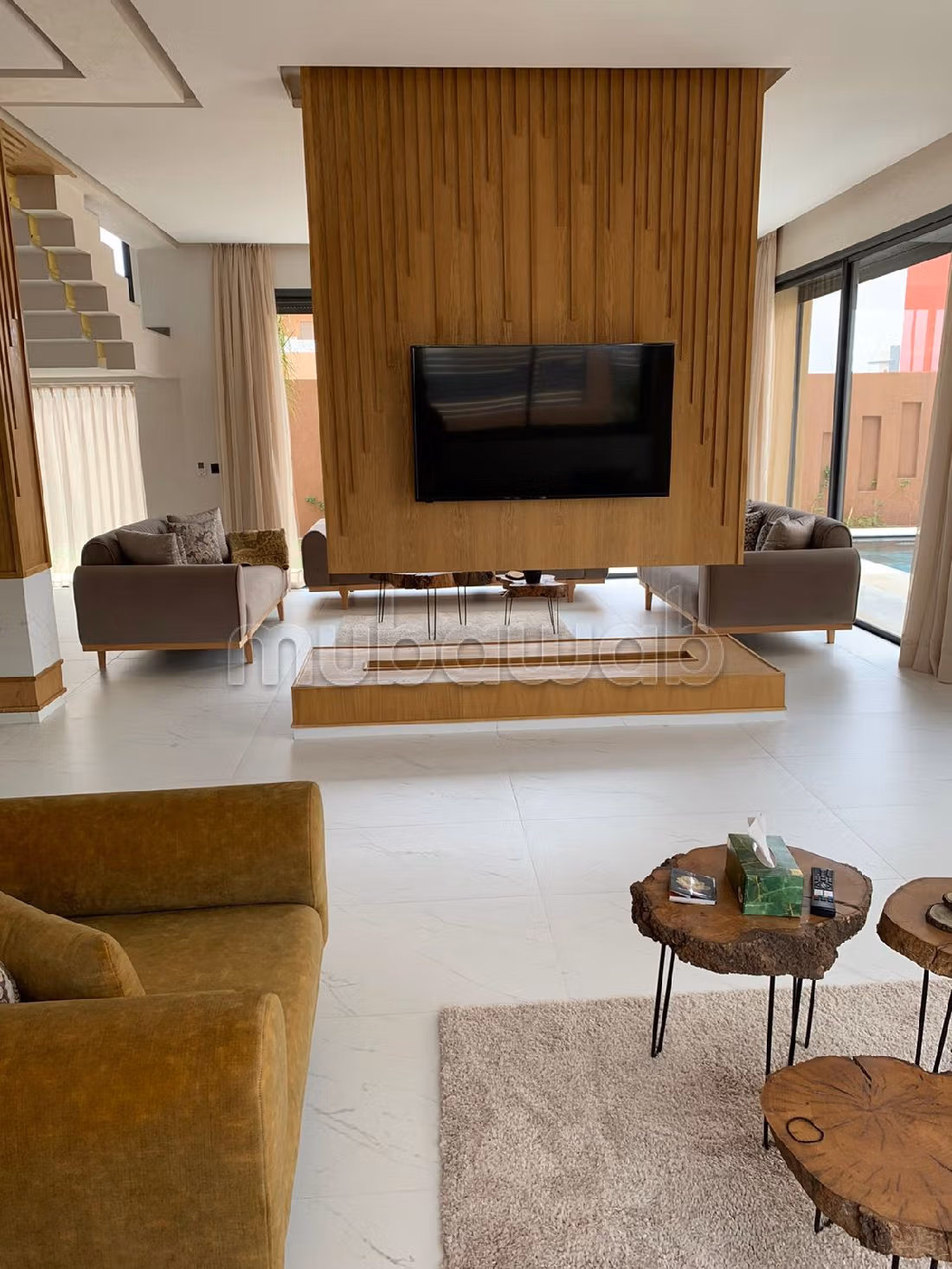 Location villa de luxe à Route de Tahanaout. 5 grandes pièces. Bien meublé