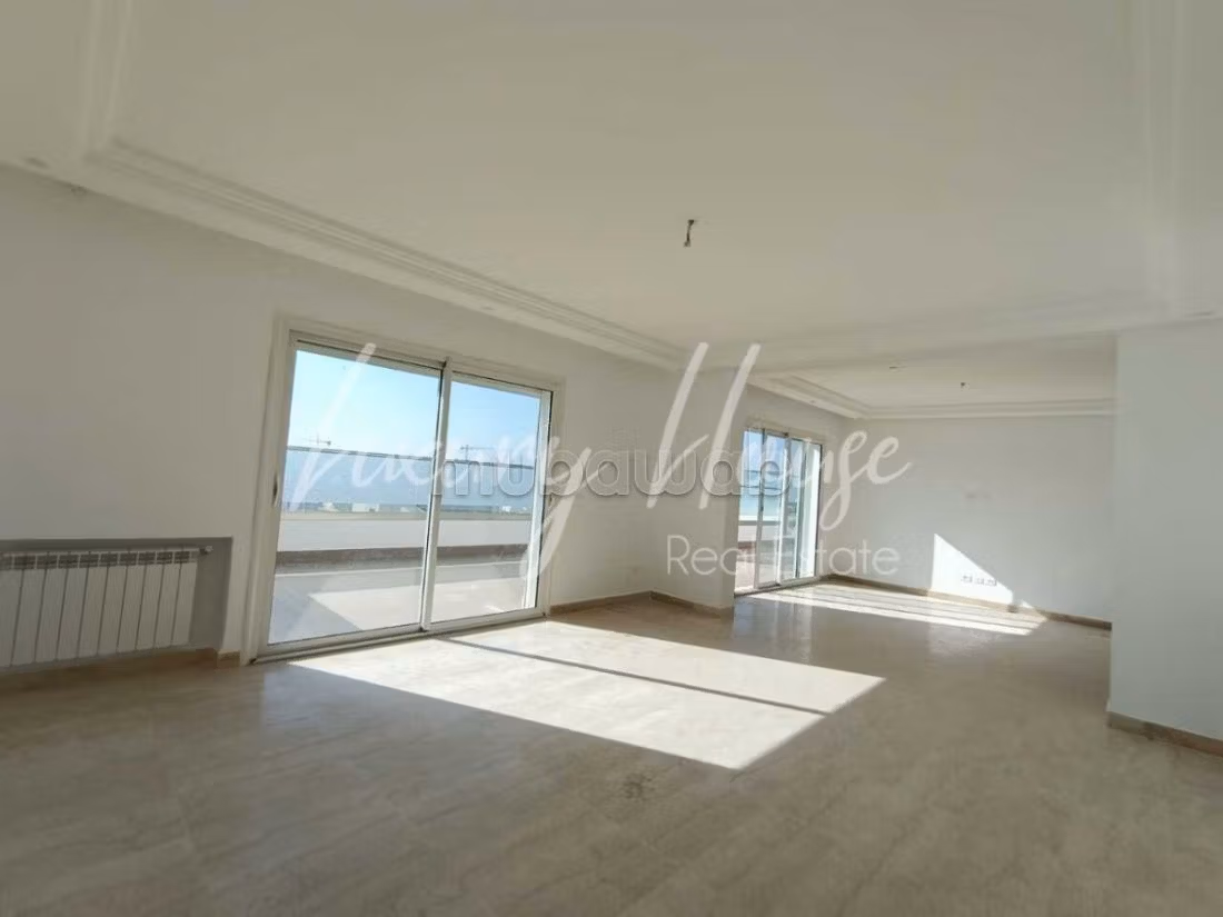 Very nice apartment for rent in Les Jardins de Carthage. 4 comfortable rooms. Residence with swimming pool, Air conditioning