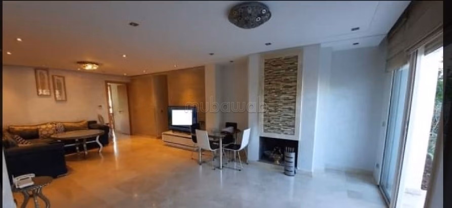 شقة للبيع ببوسكورة. 3 غرف ممتازة. مسبح و مدفأة. 