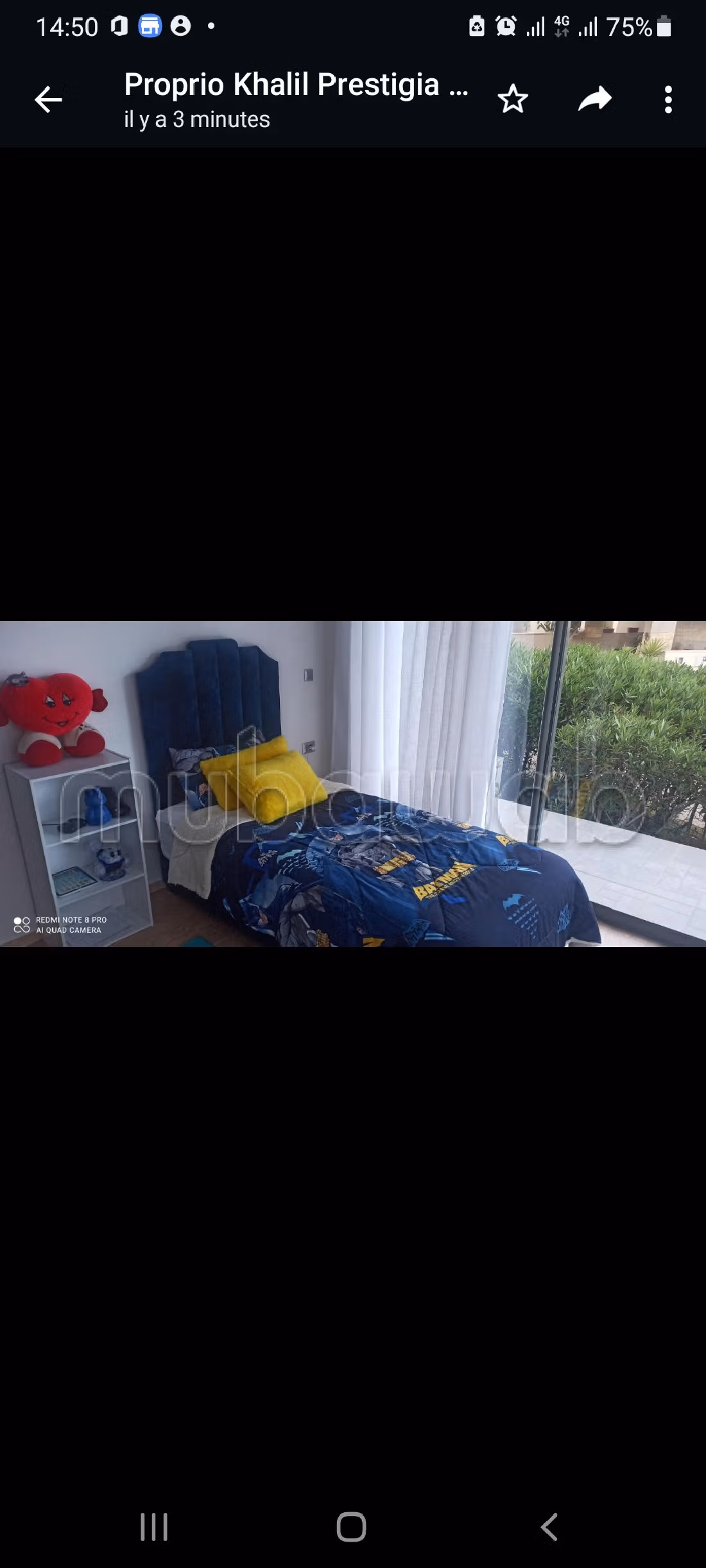 Location d'un appartement à Bouskoura. 3 belles chambres. Belle terrasse et jardin