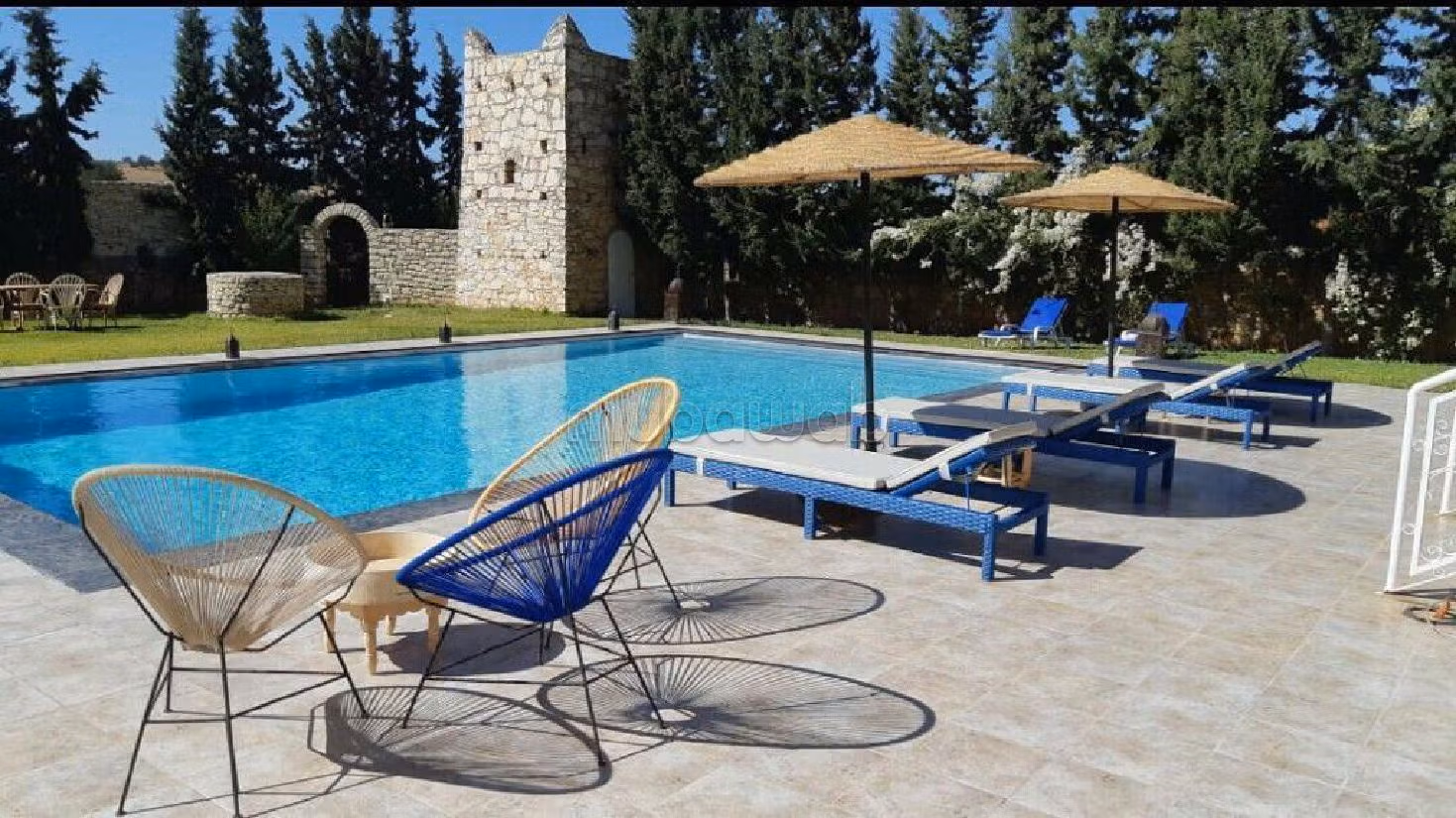 Luxury villas & houses for rent in Ounagha. Total area 4000 m². Carpark, Balcony