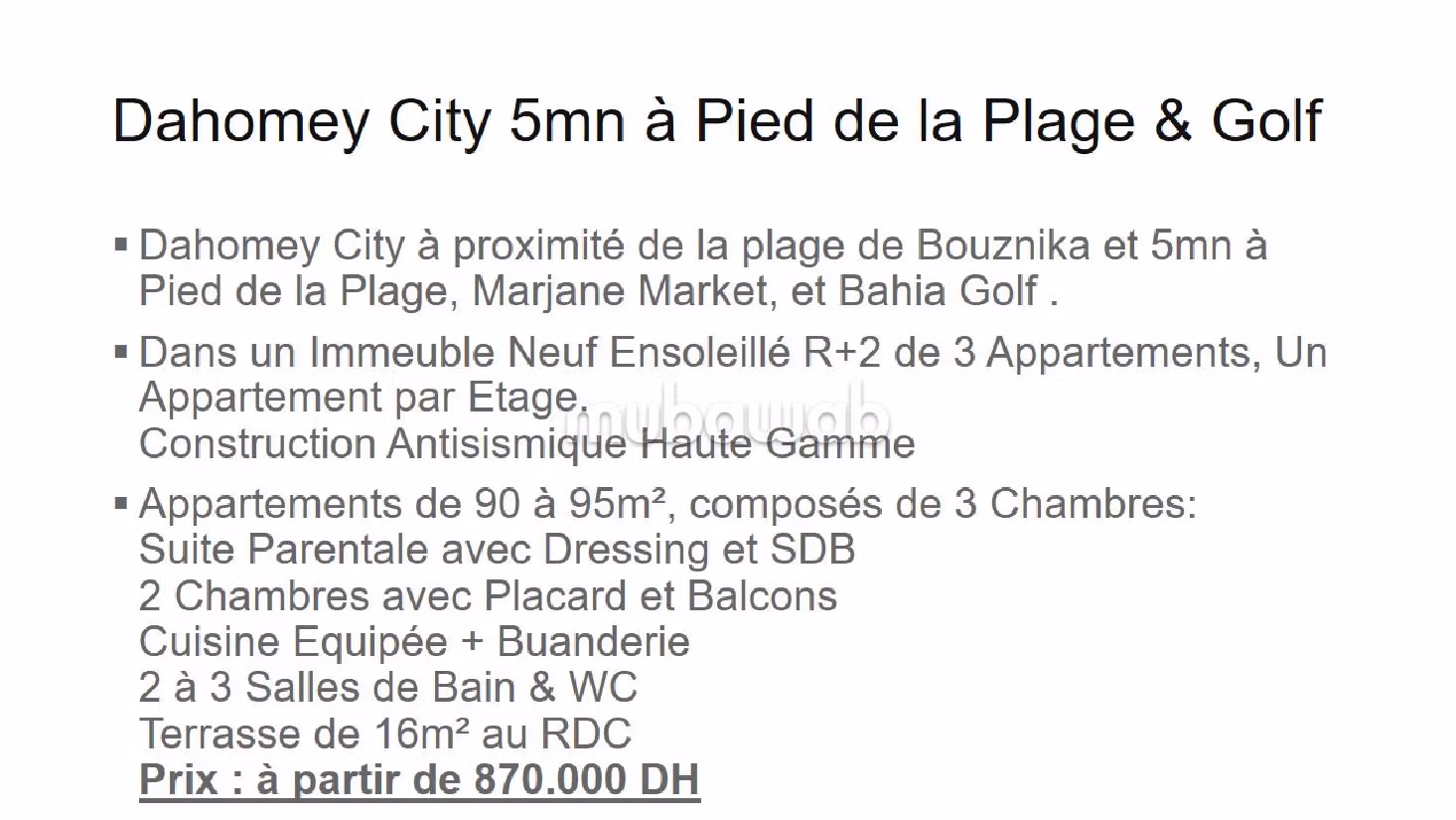 شقة للبيع ب شاطئ واد الشراط. 3 غرف جميلة. مطبخ مع فرن. 