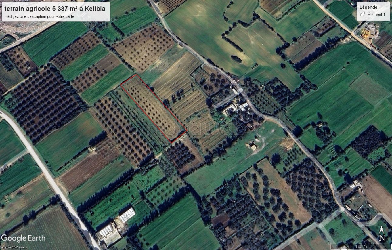 Terrain agricole 5337 m² à Kelibia
