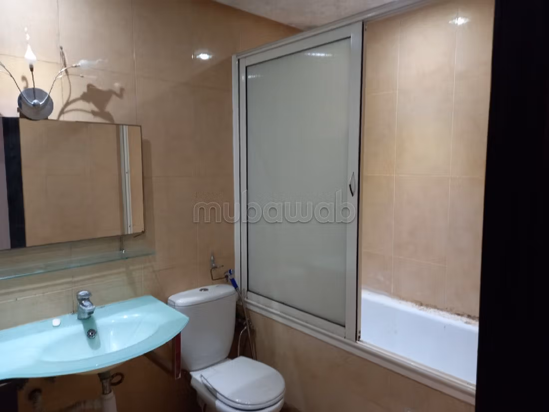 Rent this apartment in Agdal. 4 large rooms. Fully furnished.