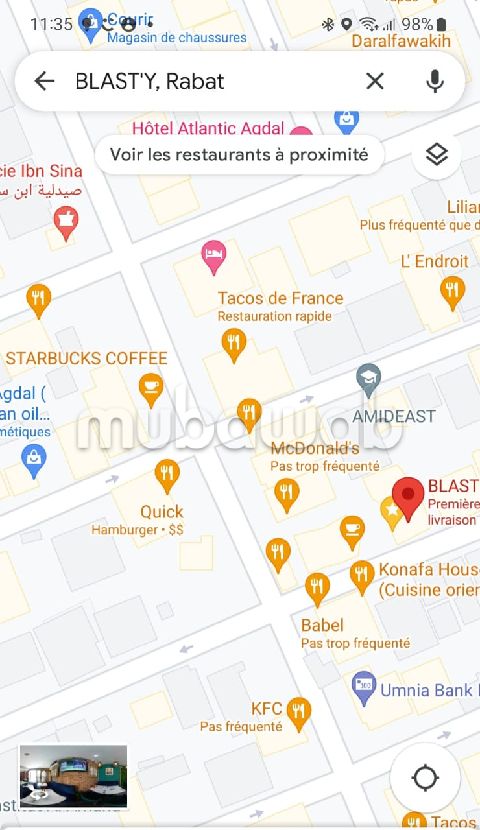 مكاتب ومحلات للبيع باكدال. المساحة الكلية 215 م². مطبخ مجهز جيدا. 