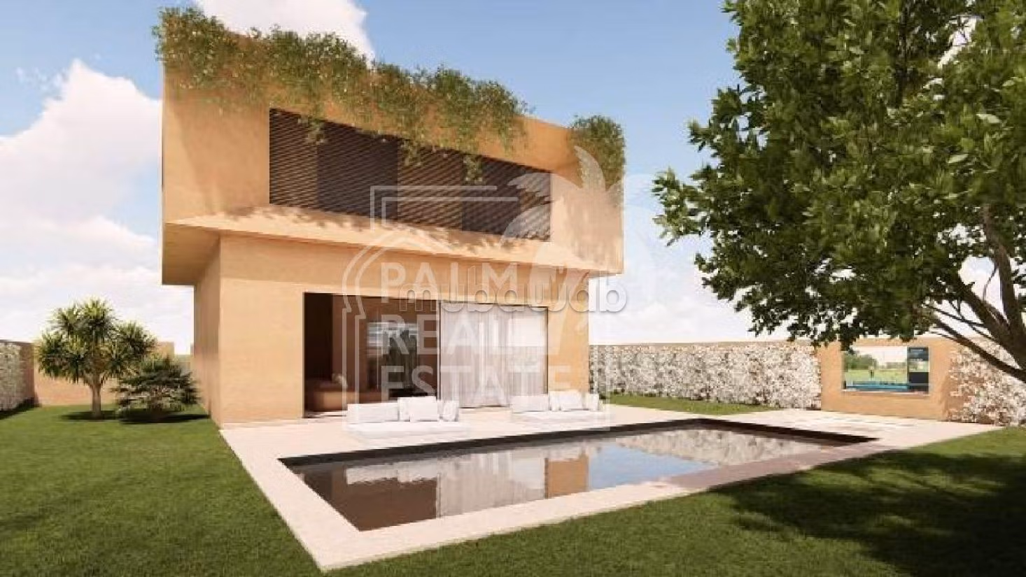 Luxury Villa for sale in Route Amizmiz. 6 comfortable rooms. All comforts with swimming pool and fireplace