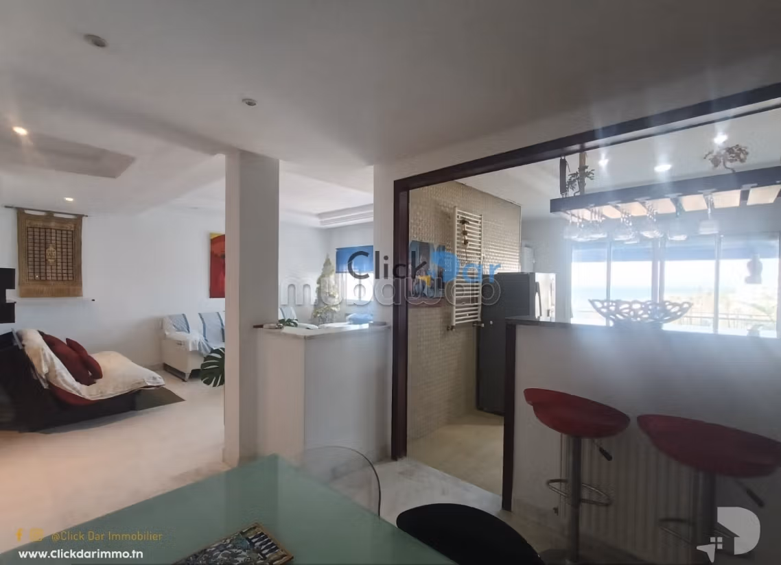 Appartement S1 vue de mer et pied dans l'eau Hammamet