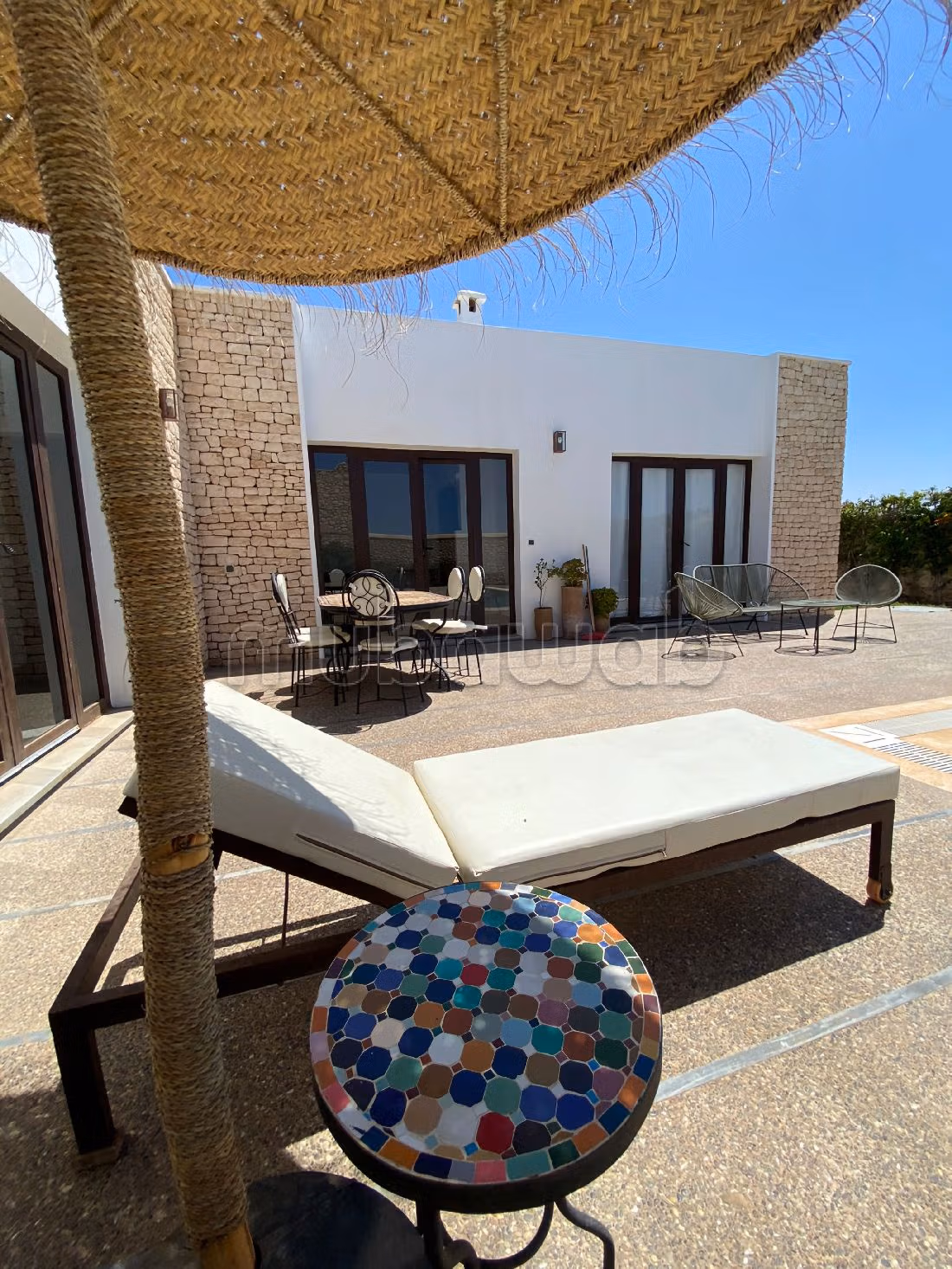 Location saisonnière villa de luxe à Essaouira El Jadida. 2 pièces. Places de parking et terrasse