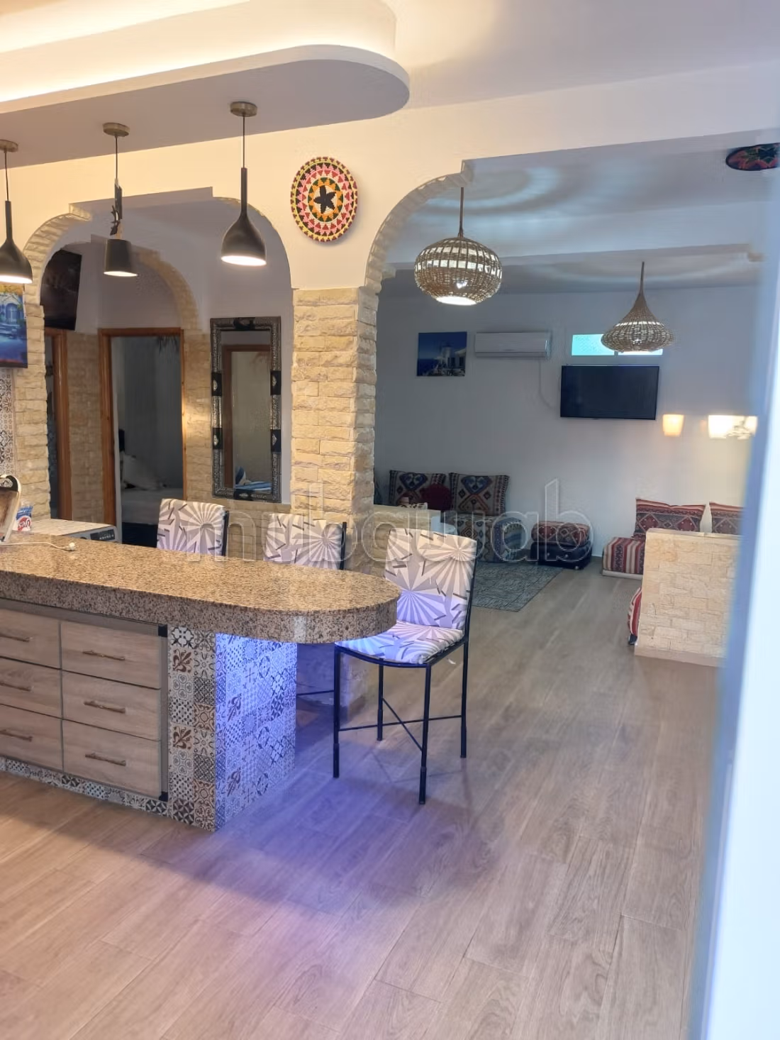 Location saisonnière villa de luxe à Essaouira El Jadida. 2 pièces. Places de parking et terrasse