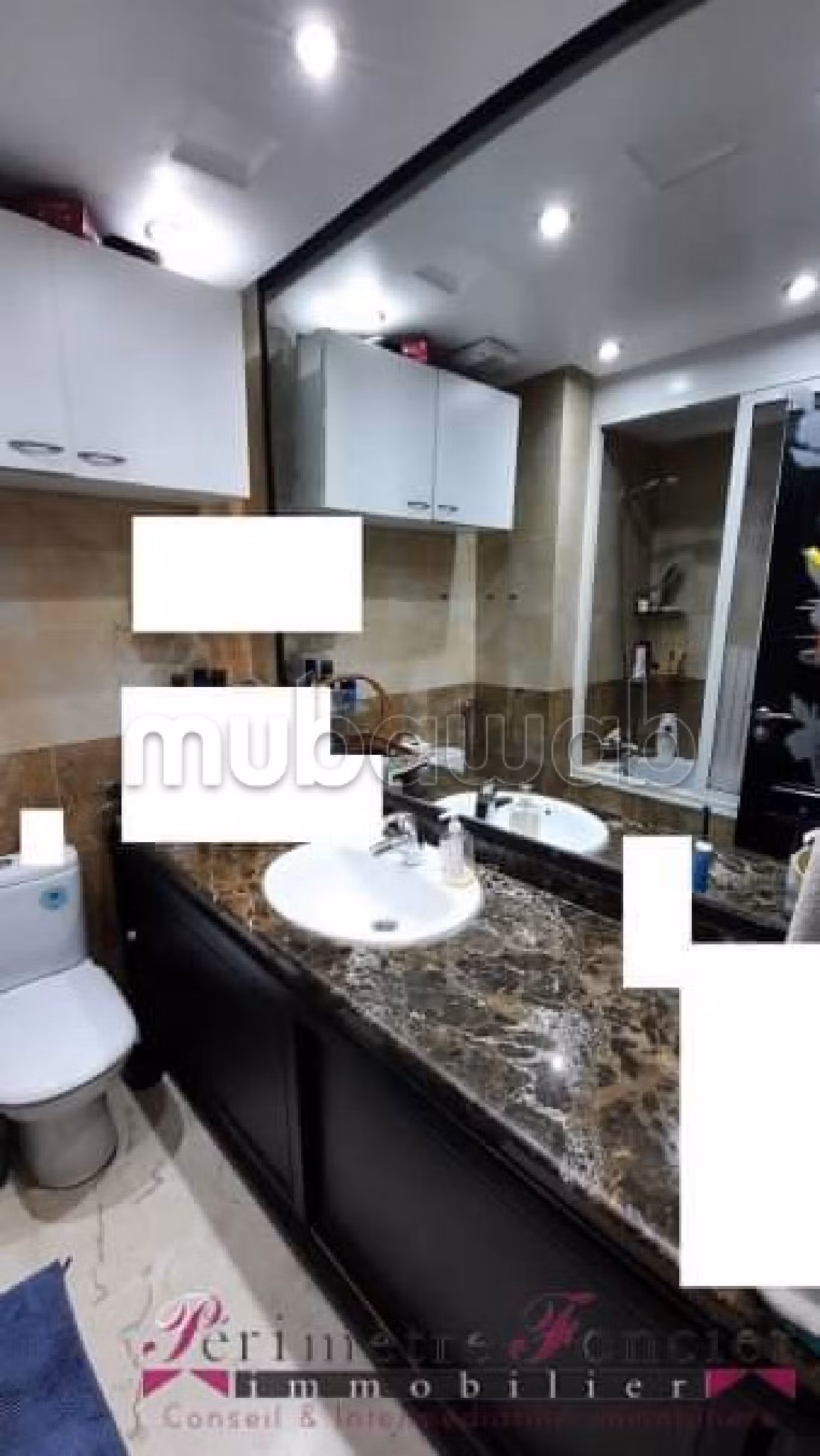 شقة جميلة للبيع بحي كاليفورنيا. 7 قطع. صالون مغربي تقليدي ، إقامة آمنة. 