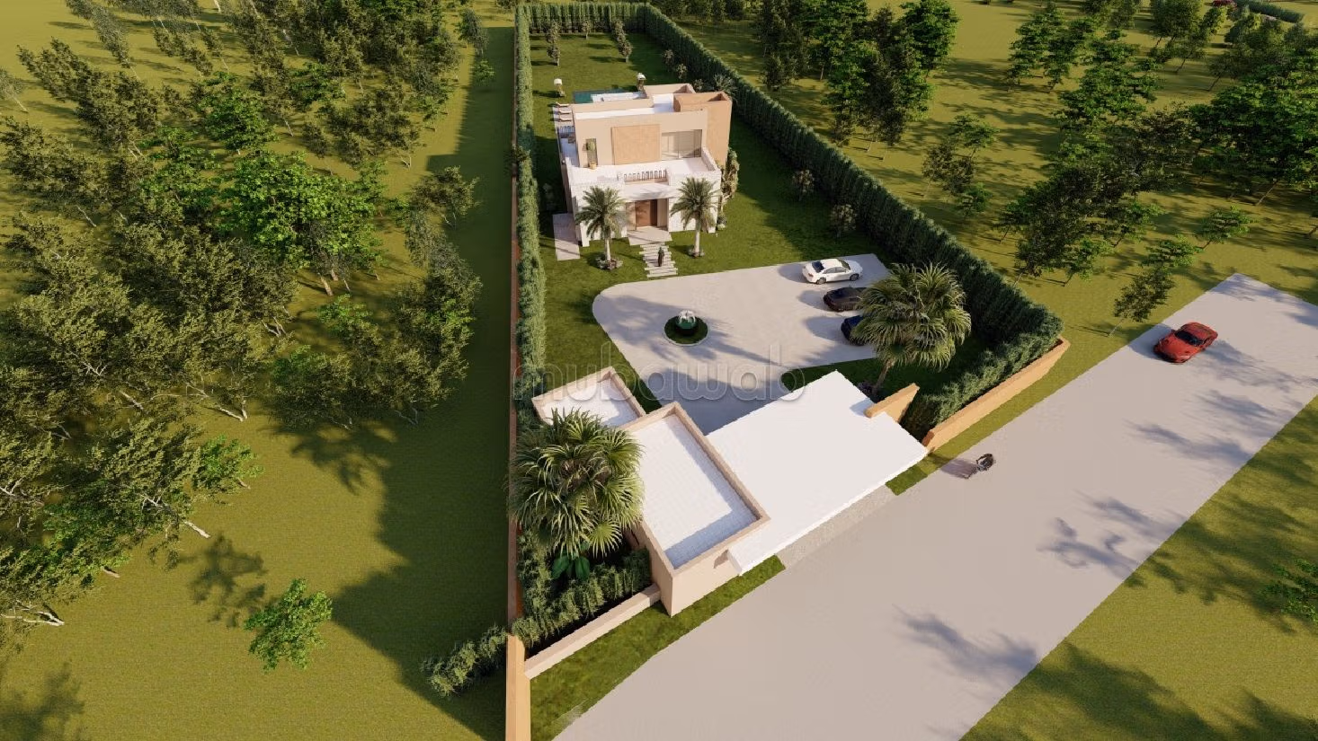 Magnificent villa for sale in Route de l'Ourika. 4 beautiful rooms. Beautiful terrace and garden. 