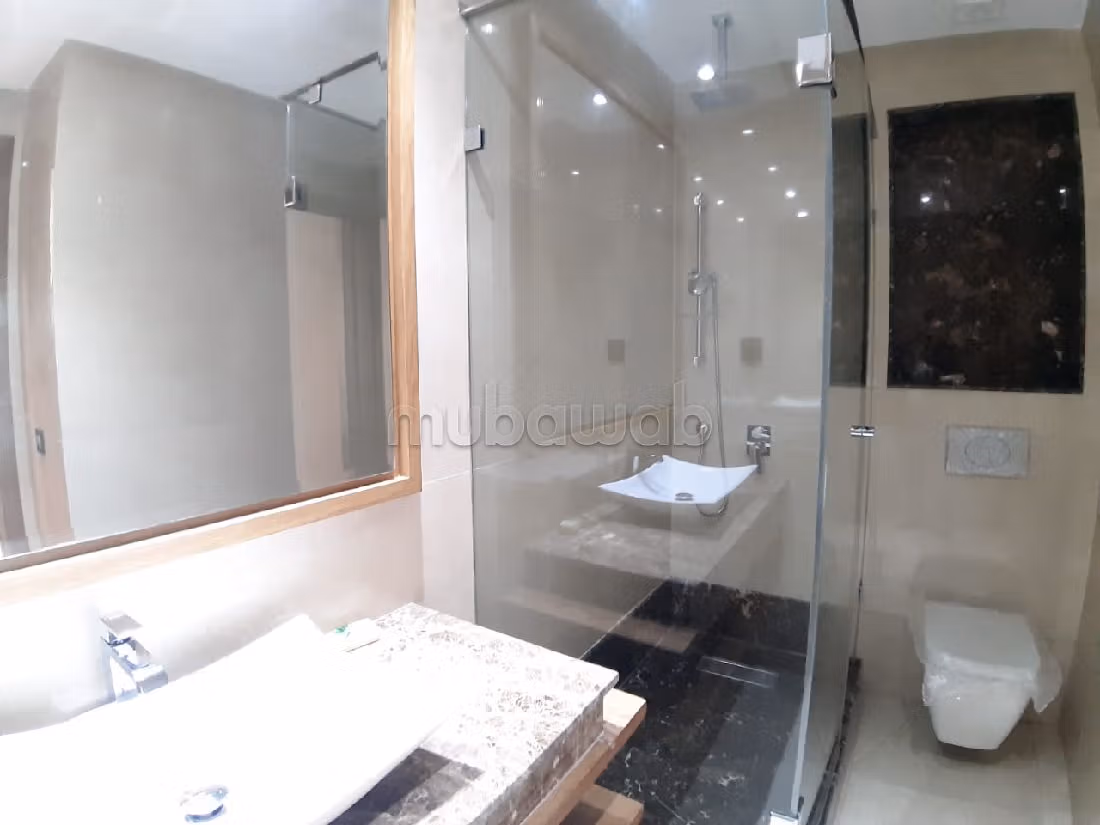 Apartment for rent in Casablanca Finance City. Large area 120 m². Furnished.