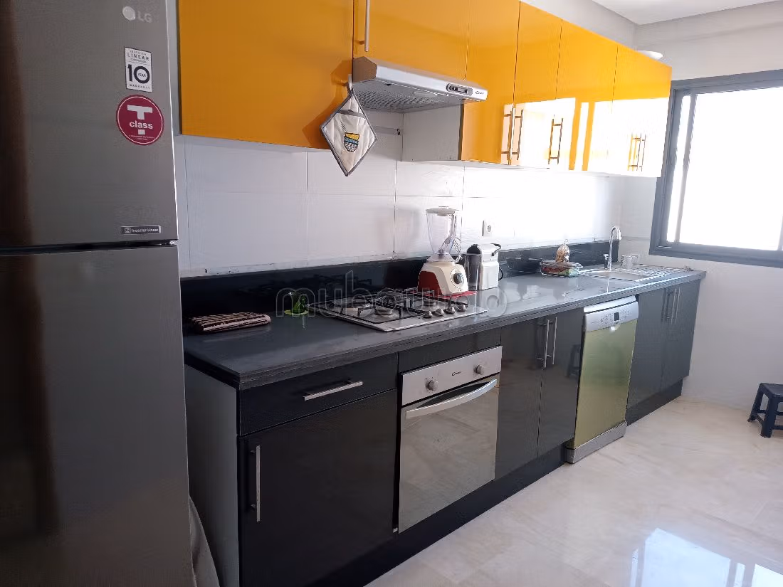 Rent an apartment in Agdal. 2 large living areas. Furnished