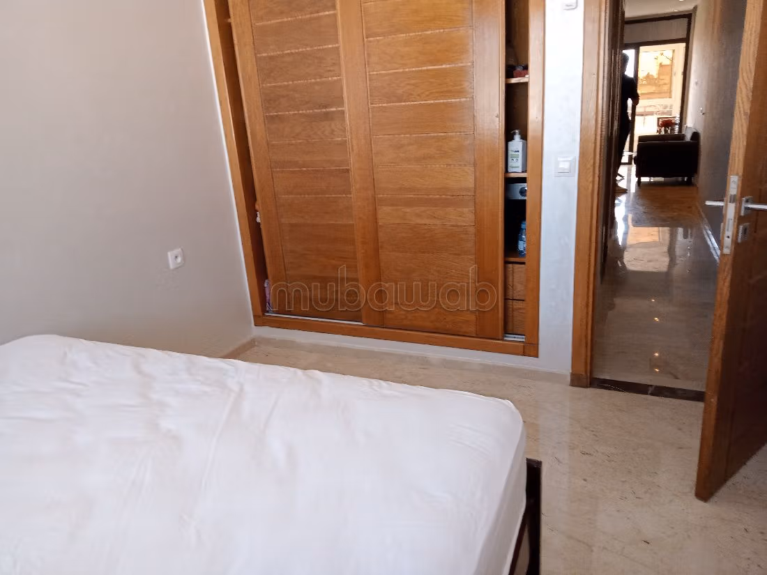 Rent an apartment in Agdal. 2 large living areas. Furnished