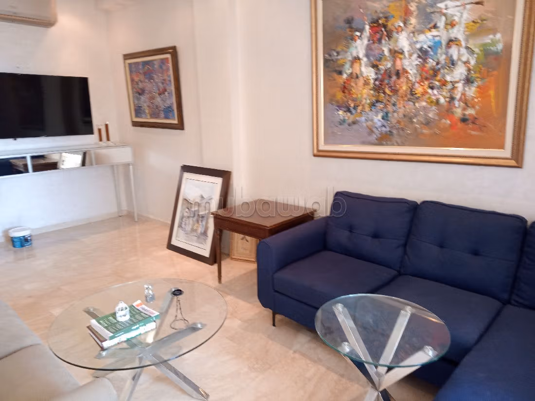 Rent an apartment in Agdal. 2 large living areas. Furnished