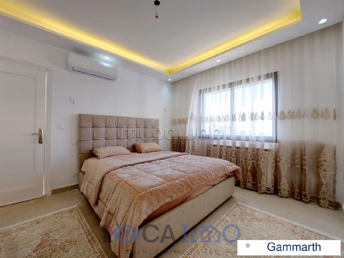Affitto di un bellissimo appartamento a Gammarth. 2 belle camere da letto. Sistema di riscaldamento. 