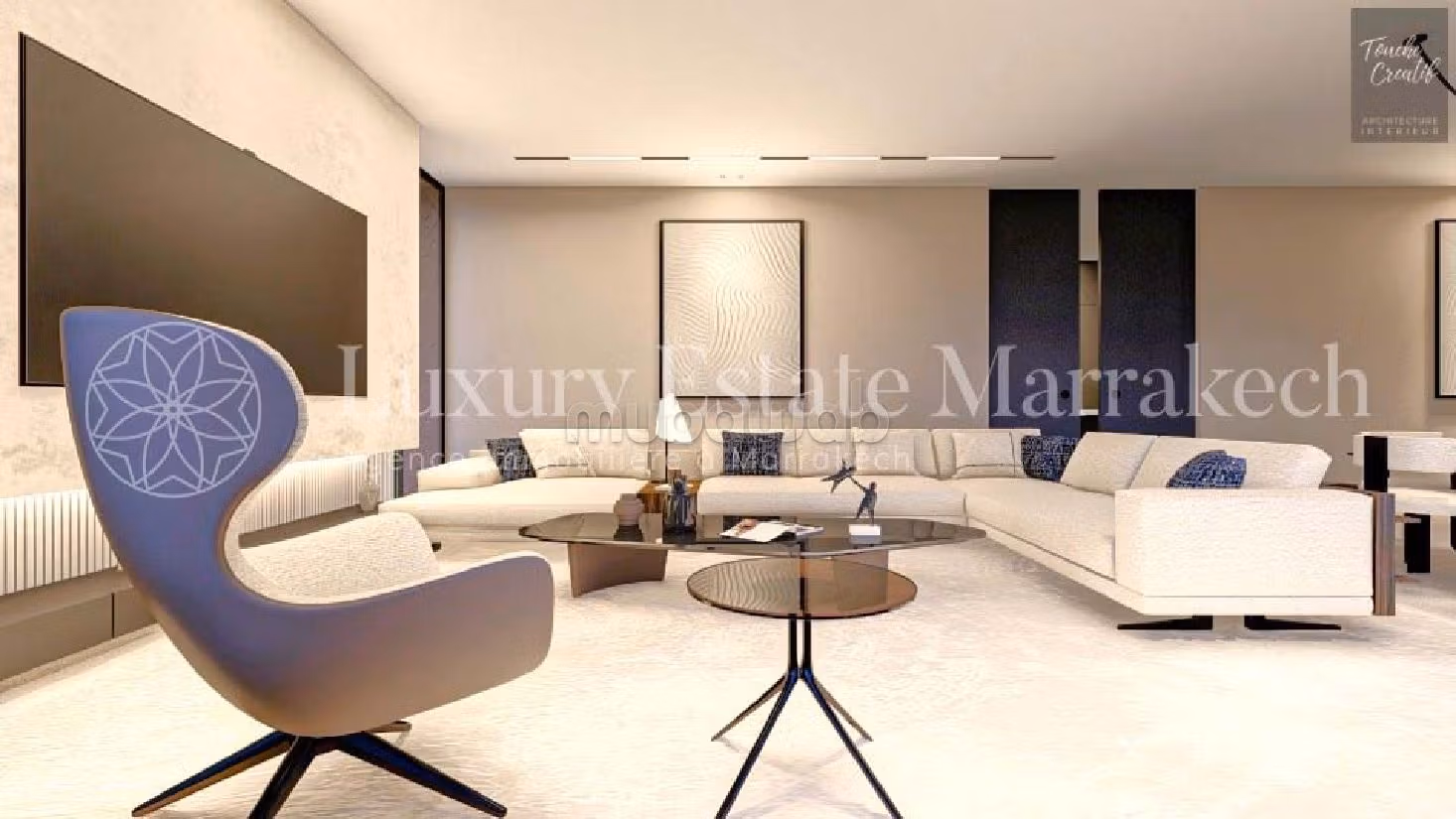 فيلا فخمة للبيع بطريق اوريكا. 4 غرف. منظر استثنائي للجبال ، نوافذ زجاجية مزدوجة. 