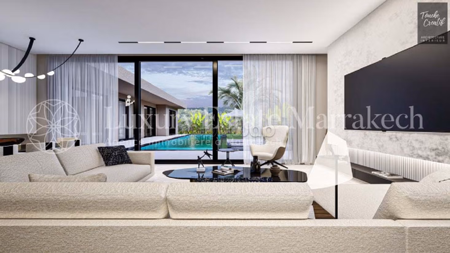 فيلا فخمة للبيع بطريق اوريكا. 4 غرف. منظر استثنائي للجبال ، نوافذ زجاجية مزدوجة. 