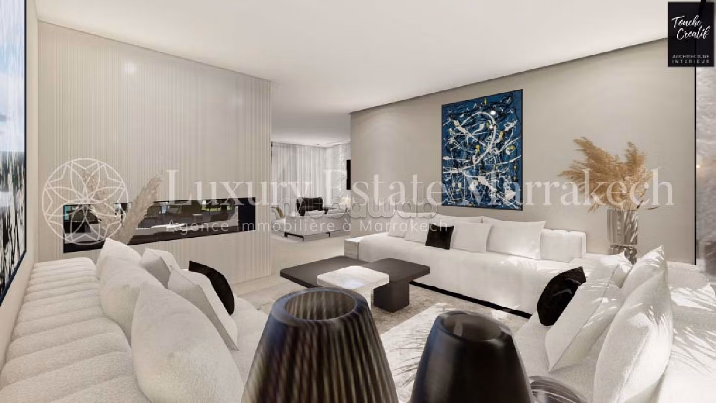 فيلا فخمة للبيع بطريق اوريكا. 4 غرف. منظر استثنائي للجبال ، نوافذ زجاجية مزدوجة. 