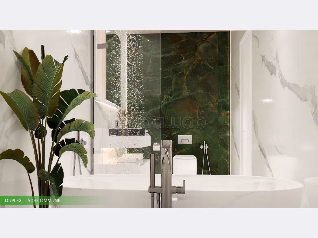 Apartment for sale in Les Jardins de Carthage. Dimension 163 m². Double glazed windows and central heating. 