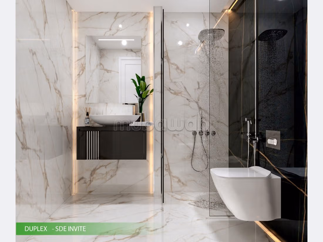 Apartment for sale in Les Jardins de Carthage. Dimension 163 m². Double glazed windows and central heating. 