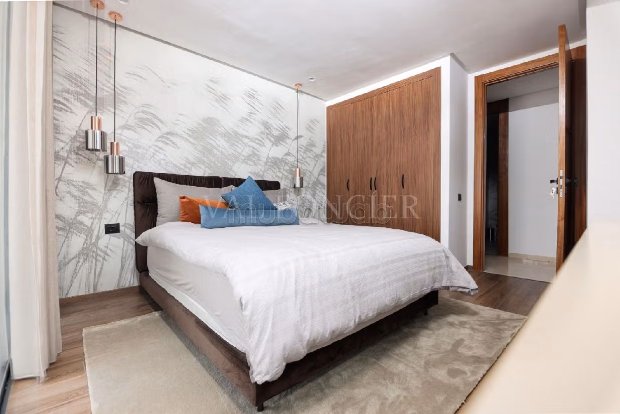 Location appartement d'exception avec terrasse meublé moderne, Casablanca Finance City