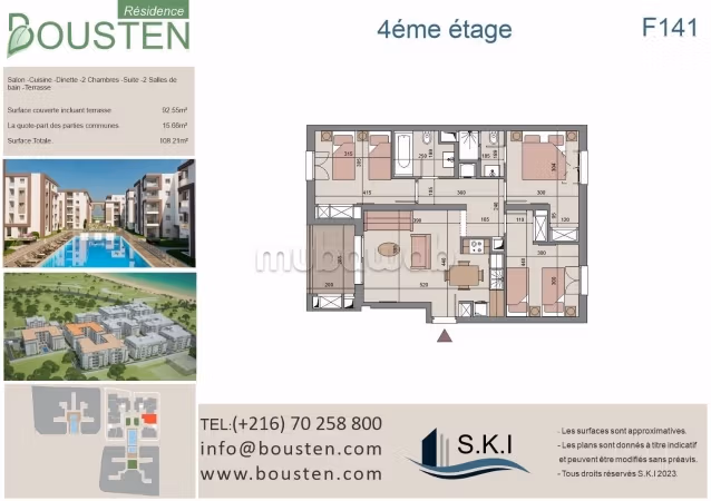 Bousten 3: Ampio appartamento a Hammamet