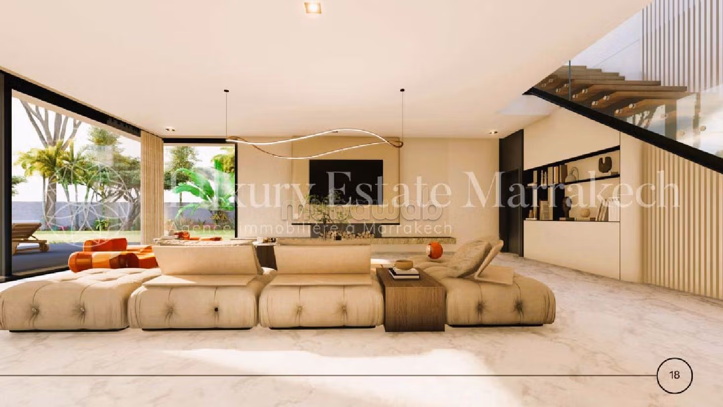 فيلا ممتازة للبيع بطريق اوريكا. 10 قطع رائعة. مدفأة ومكيف الهواء. 