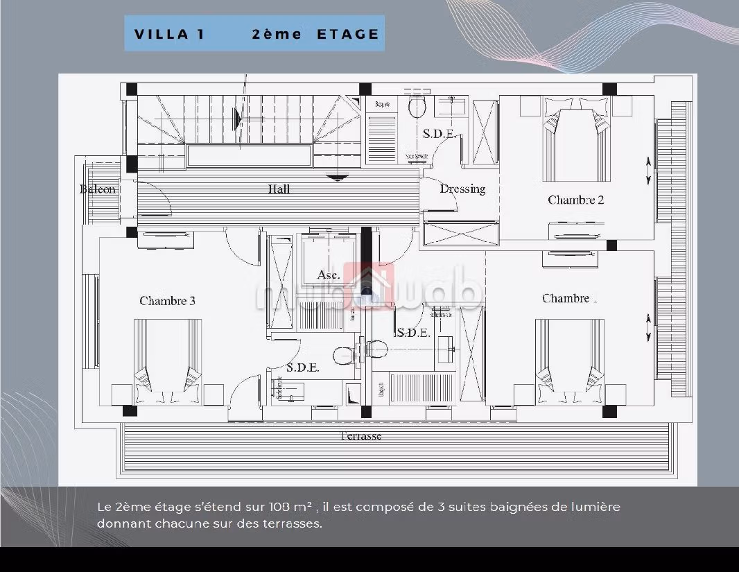 Vendita di un bell'appartamento. Superficie totale 245 m². Terrazzo e ascensore. 