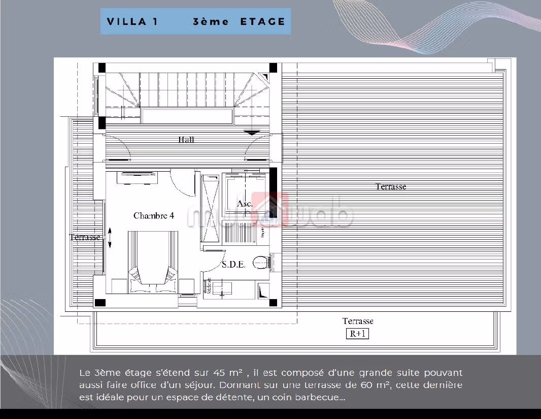 Vendita di un bell'appartamento. Superficie totale 245 m². Terrazzo e ascensore. 