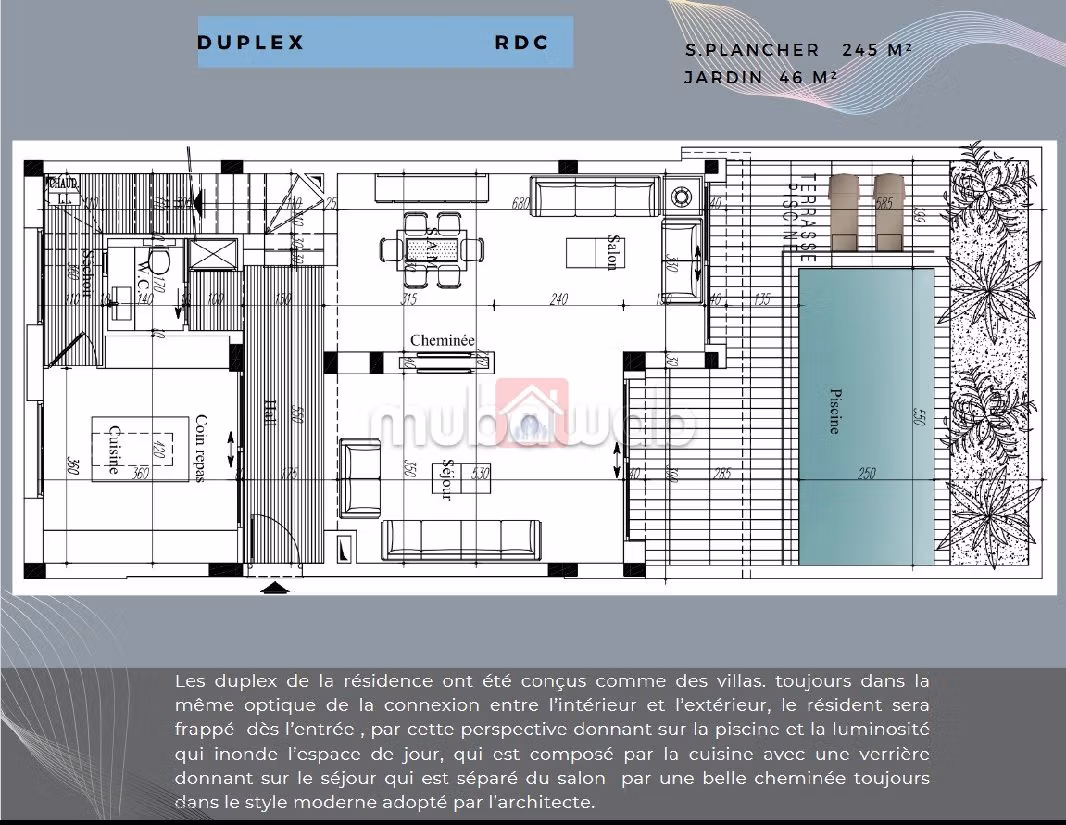 Vendita di un bell'appartamento. Superficie totale 245 m². Terrazzo e ascensore. 