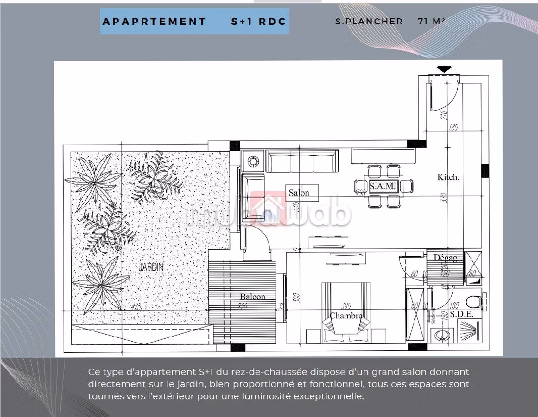 Vendita di un bell'appartamento. Superficie totale 245 m². Terrazzo e ascensore. 