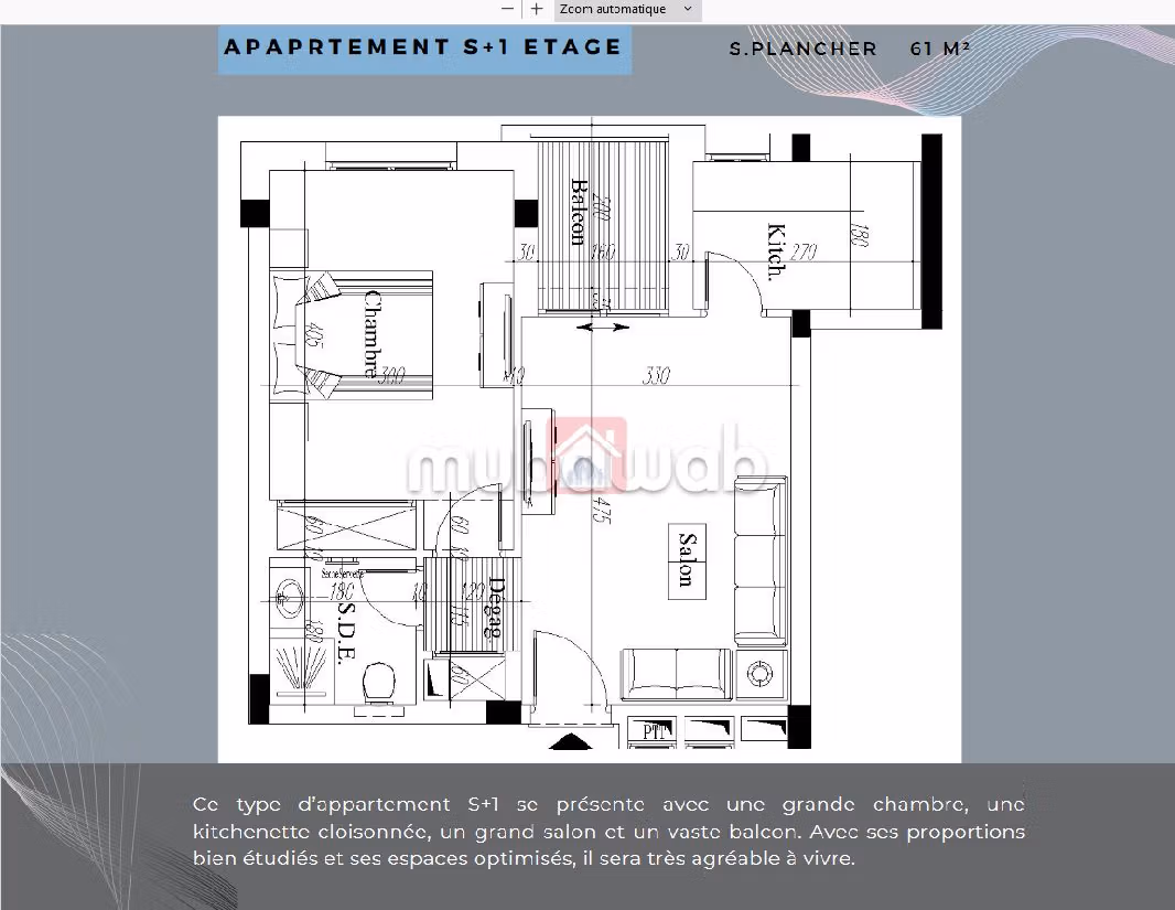 Vendita di un bell'appartamento. Superficie totale 245 m². Terrazzo e ascensore. 