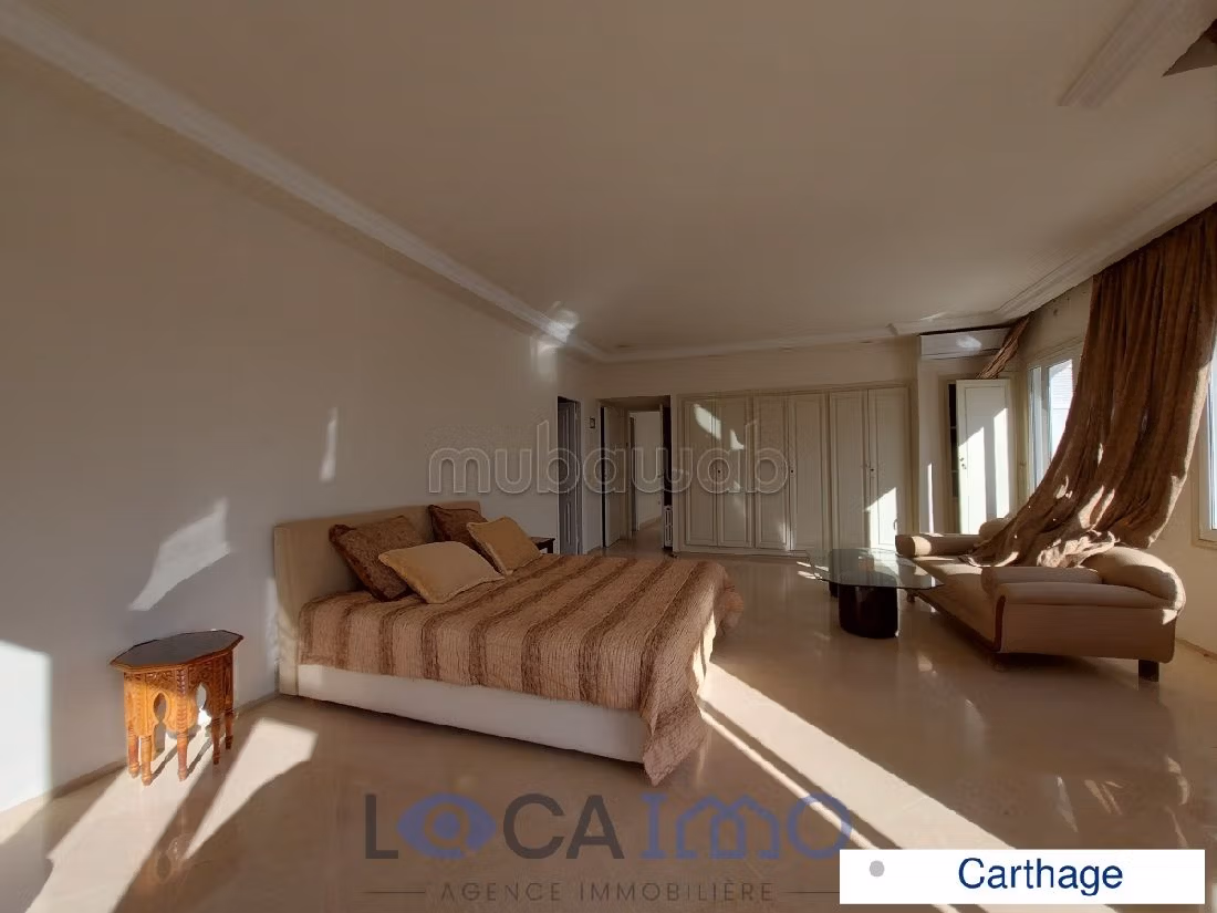 Meravigliosa villa in affitto a Carthage. 5 belle camere da letto. Piscina. 