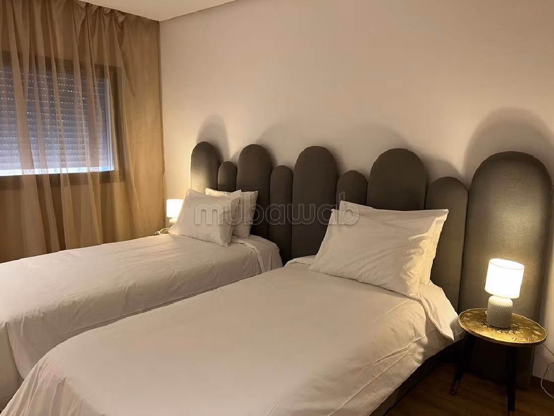 Appartementen om te huren in Guéliz. 2 Ruimtes. Dubbel glas, verstevigde deur