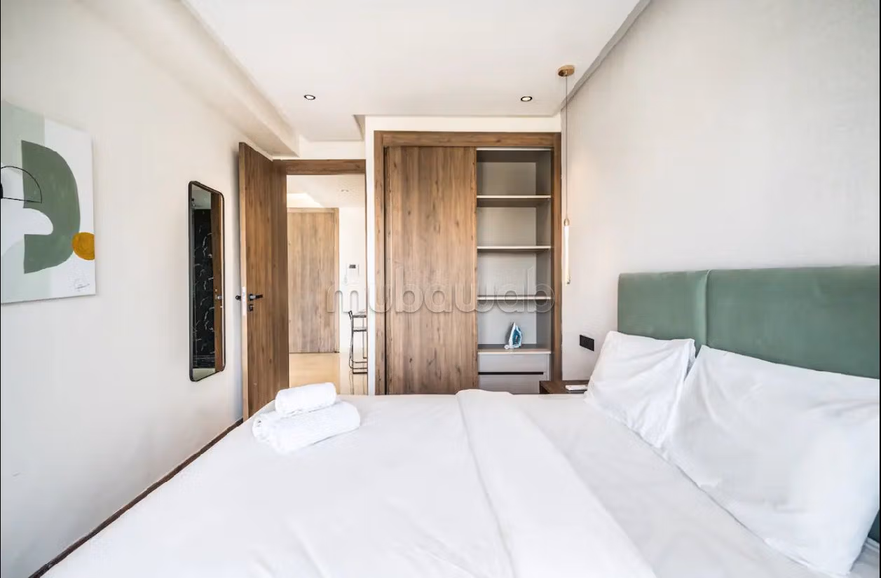 Splendido appartamento in affitto a Maârif Extension. 1 locale. Giardino e terrazzo